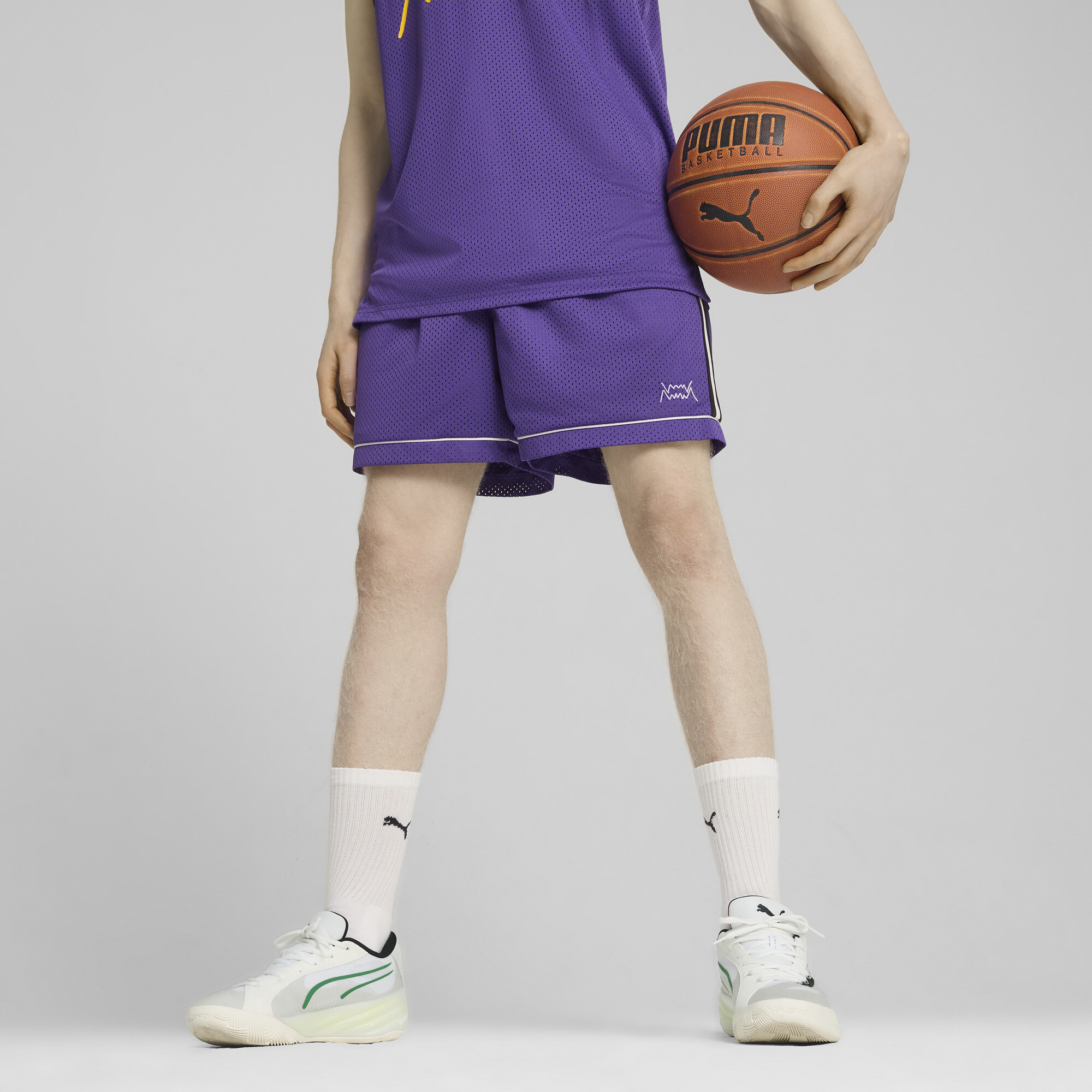 Puma The Classics Basketballshorts Für Herren | Mit Plain | Violet | Größe: L