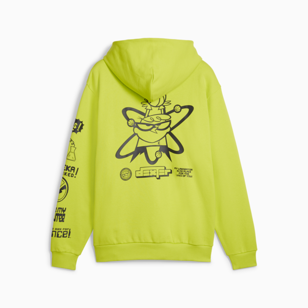 PUMA x DEXTER'S LABORATORY Men's Basketball Hoodie, Lime Pow, large-ZAF