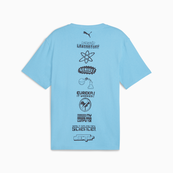 PUMA x DEXTER'S LABORATORY Men's Basketball Tee, Bright Aqua, large-ZAF