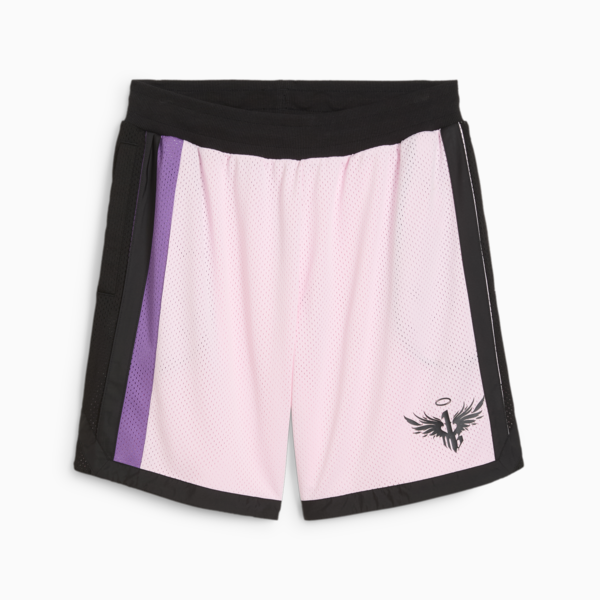 MELO IRIDESCENT Men's Basketball Mesh Shorts, Whisp Of Pink, large-ZAF