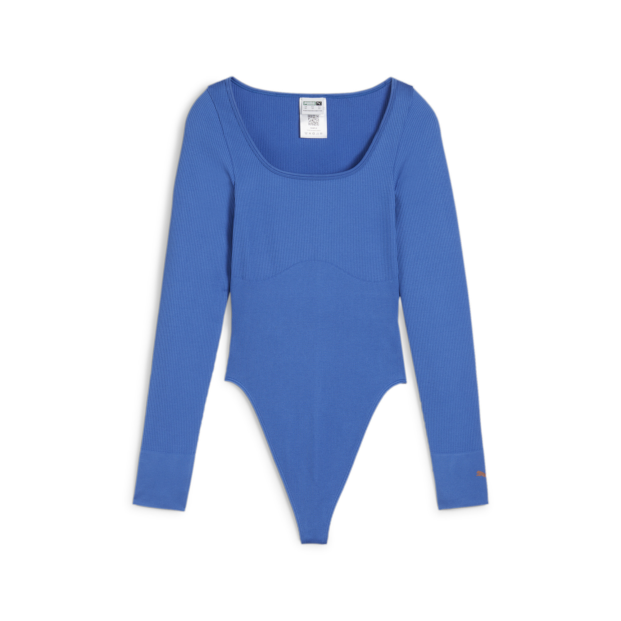 Women's Puma X PAMELA REIF's Ribbed Bodysuit, Blue, Size S, Clothing
