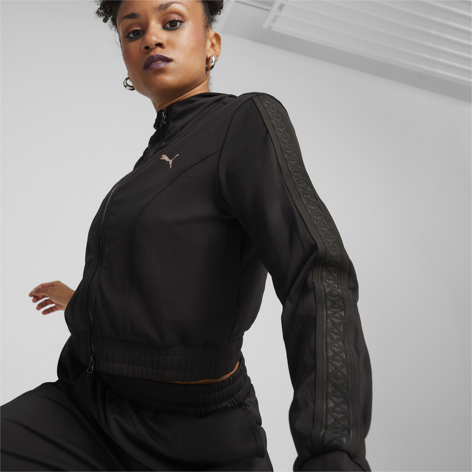 Women's Puma X PAMELA REIF's Corset Hoodie, Black, Size XL, Clothing