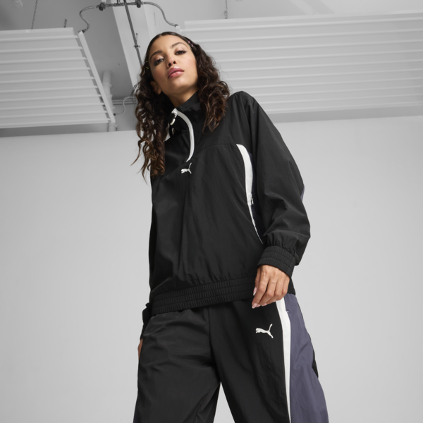 Sudadera CELLERATOR para mujer, PUMA Black-Galactic Gray, large-MEX