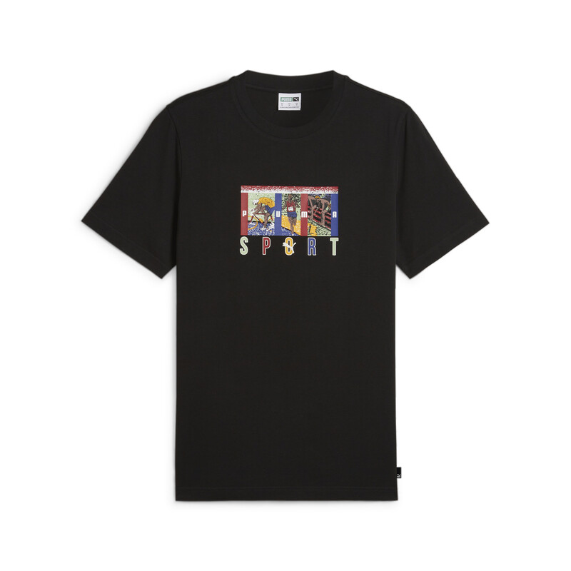 Men's PUMA Graphics Sport T-shirt in Black size M