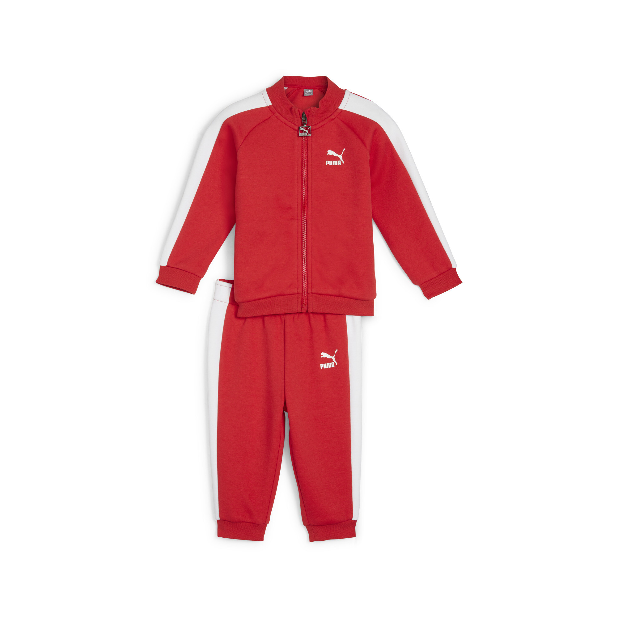 Women's Puma MINICATS T7 ICONIC Baby Tracksuit Set, Red, Size 3-4Y, Clothing