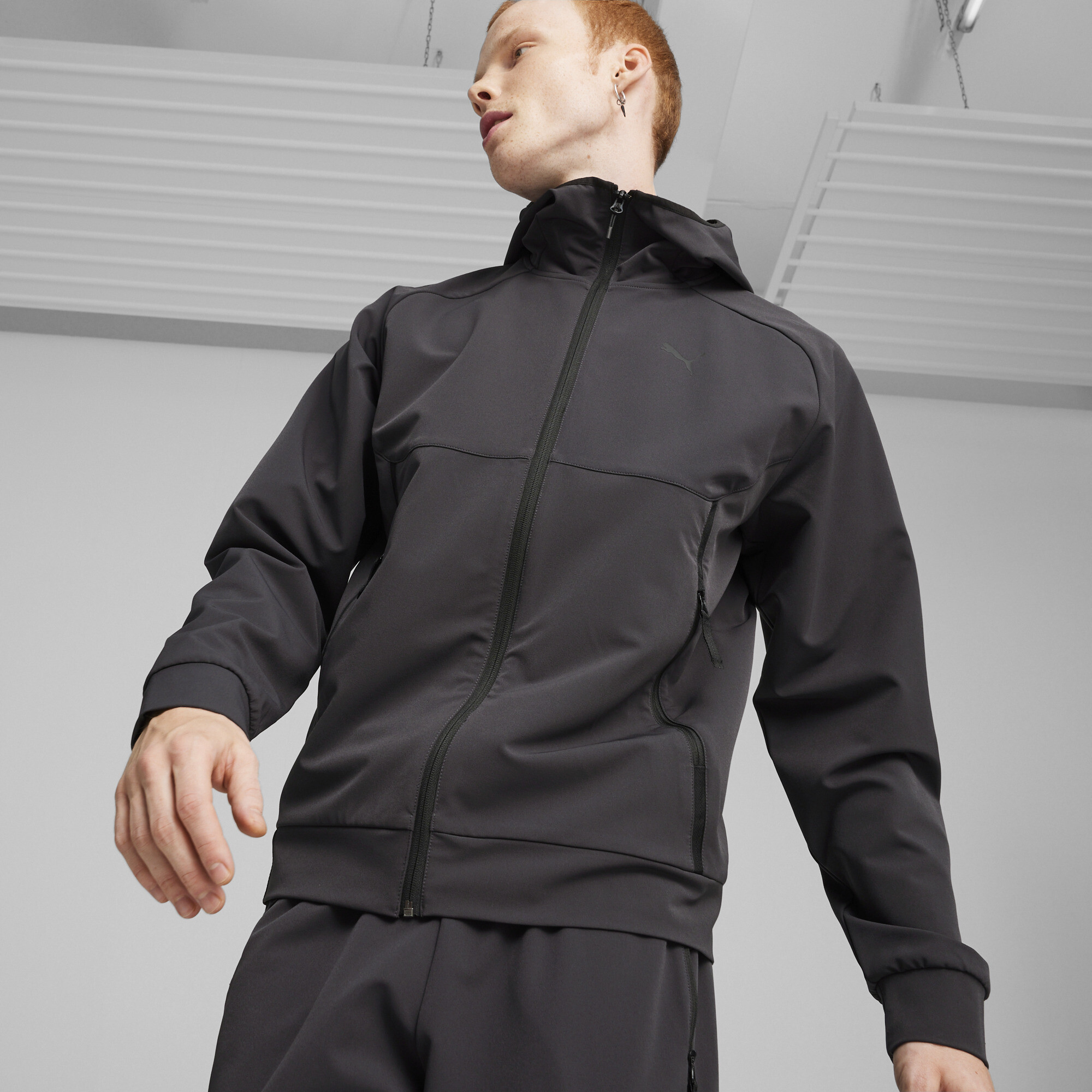 PumaTECH Trainingsjacke Herren | Mit Plain | Black | Größe: XS