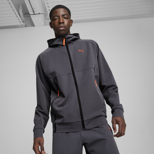Campera deportiva PUMATECH para hombre, Galactic Gray-Redmazing, large-ARG