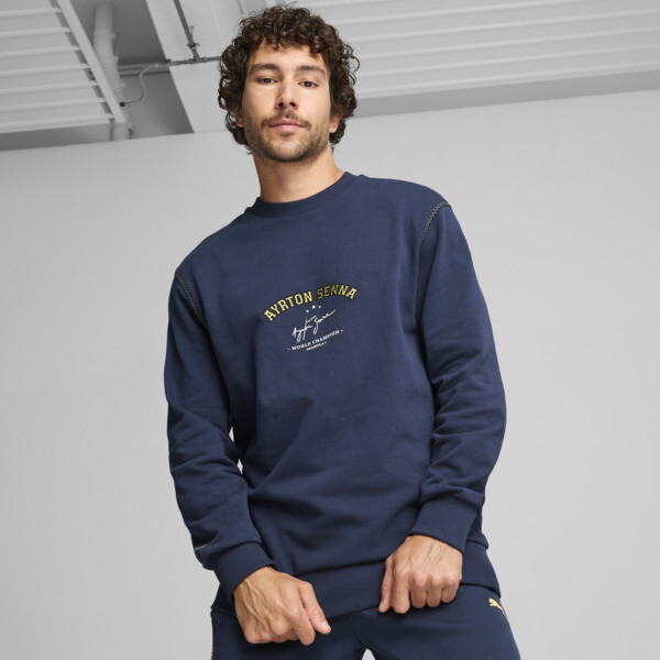 Puma Senna A Vida Men's Sweatshirt In Club Navy
