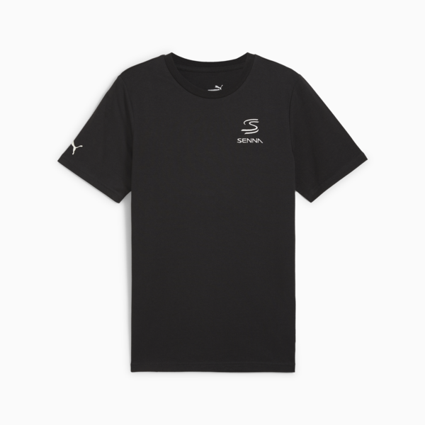 SENNA A VIDA Men's Motorsport Tee, PUMA Black, swatch-ZAF