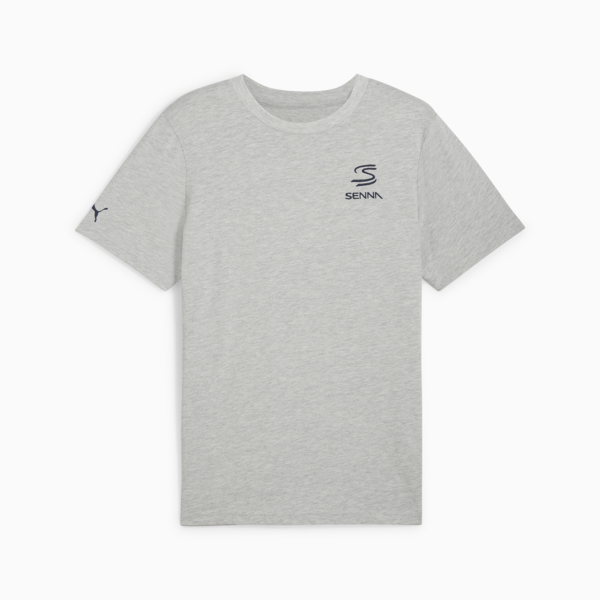 SENNA A VIDA Men's Motorsport Tee, Light Gray Heather, large-ZAF