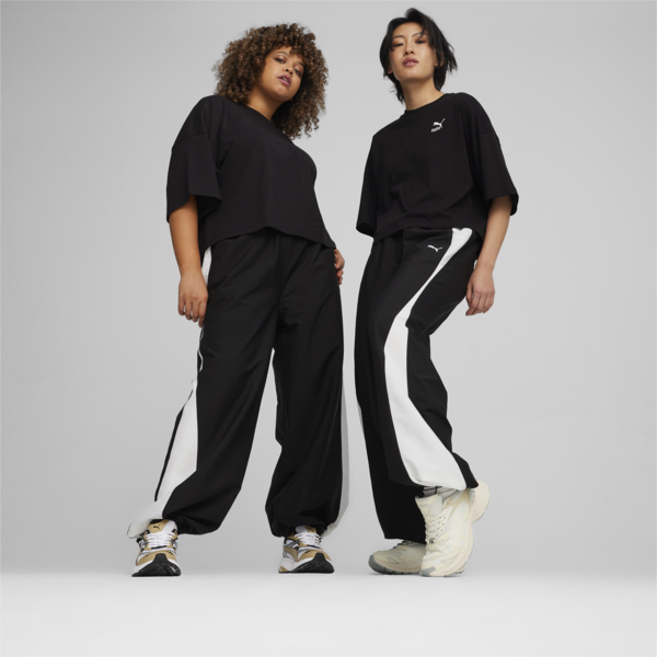 Pantalón DARE TO tipo paracaídas, PUMA Black-White, large-ARG