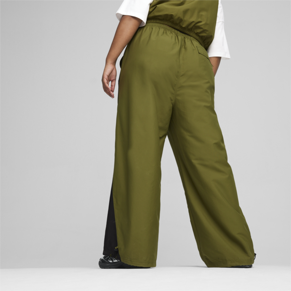 DARE TO Parachute Pants, Olive Green, large-ZAF