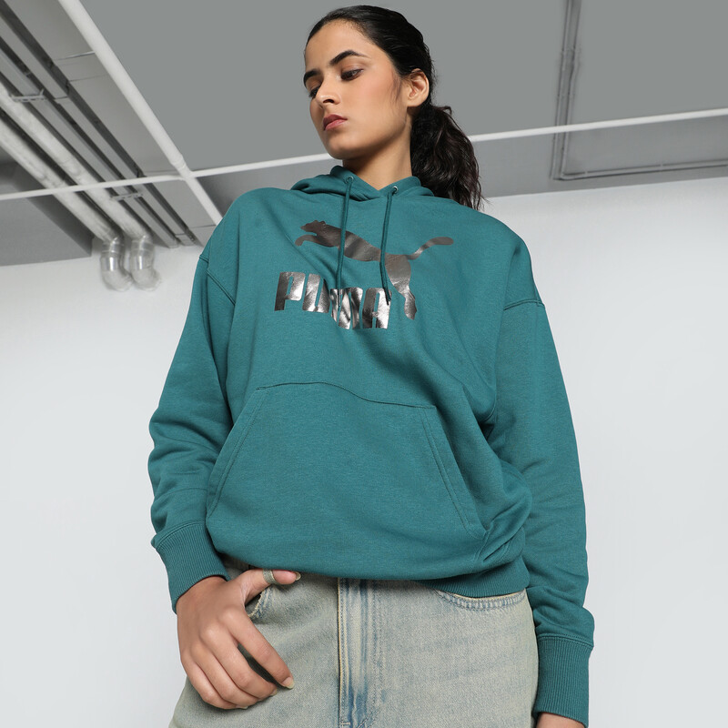 

Women's PUMA CLASSICS Shiny Logo Hoodie