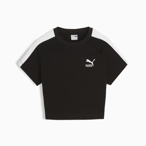Playera corta para mujer ICONIC T7, PUMA Black, large-MEX