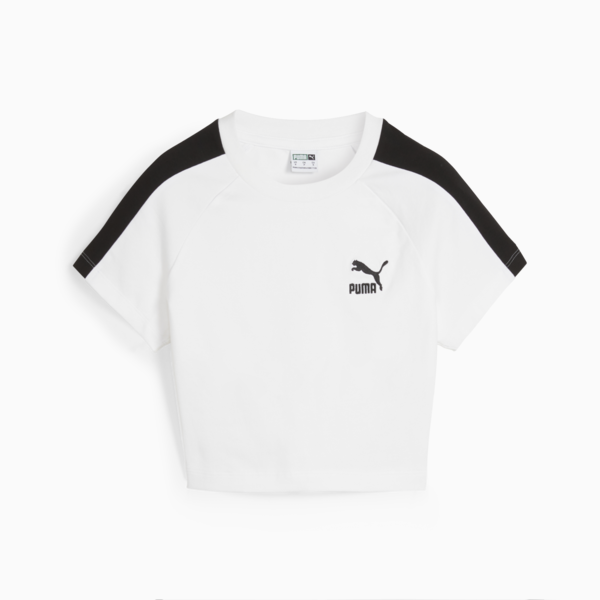 ICONIC T7 Women's Baby Tee, PUMA White, large-MEX
