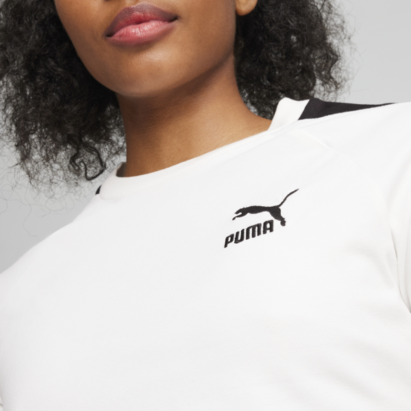ICONIC T7 Women's Baby Tee, PUMA White, large-MEX