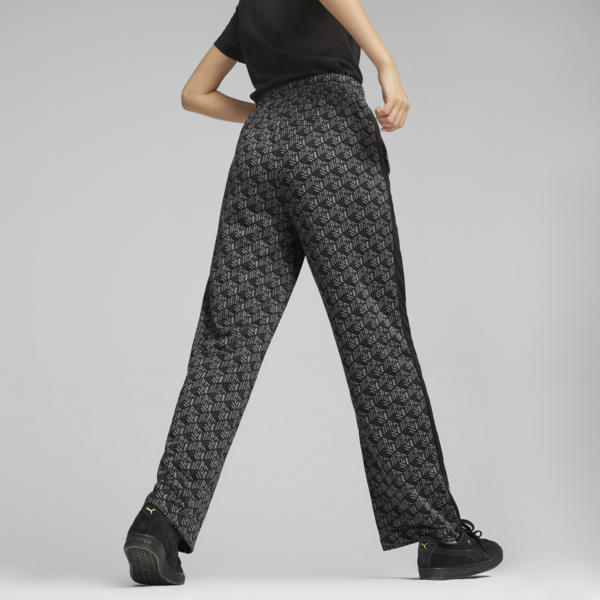 Pants recto para mujer T7, PUMA Black-AOP, large-MEX