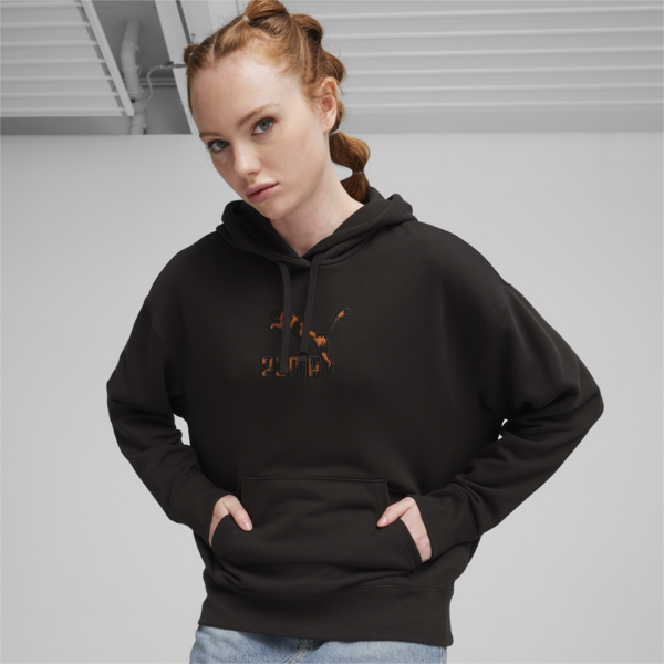 Classics Women's Kitten Hoodie, PUMA Black, large-MEX