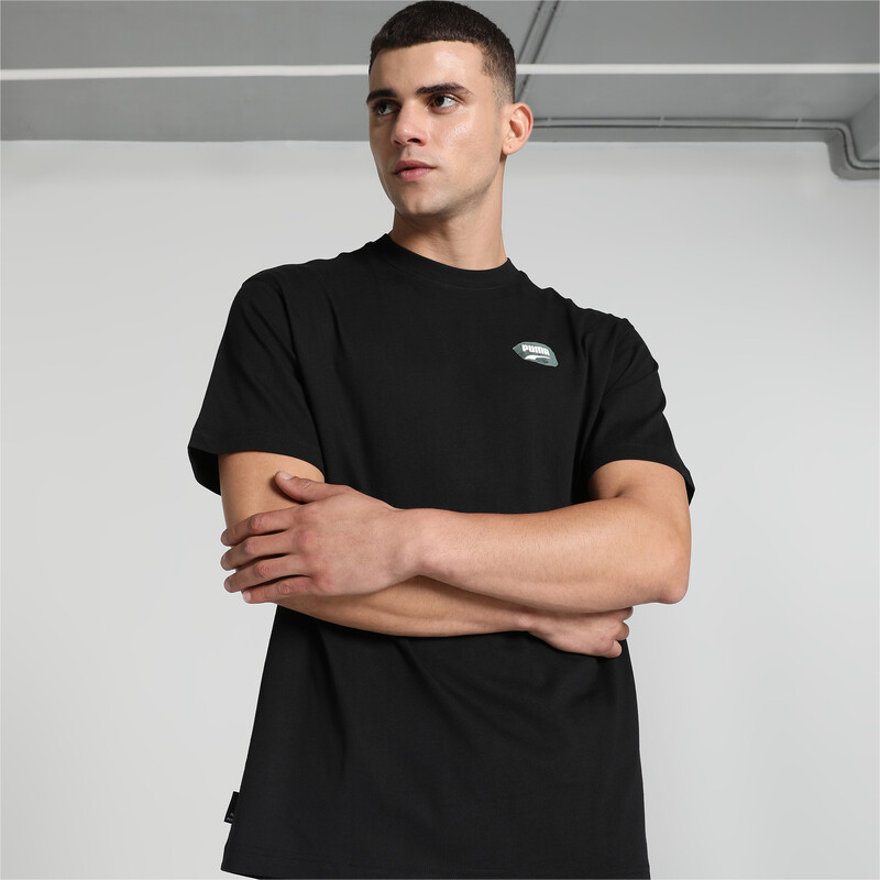 Men's PUMA DOWNTOWN Graphic Relaxed Fit T-shirt, Black