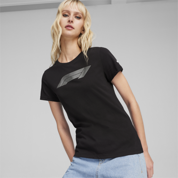 Playera Mujer F1 Logo, PUMA Black, large-MEX