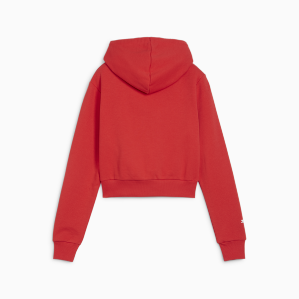 F1 Motorsport Women's Crop Hoodie, Pop Red, large-MEX