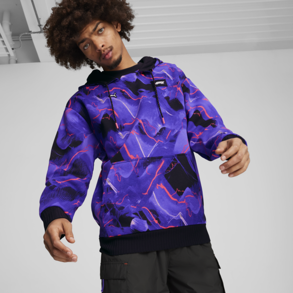 Buzo con capucha F1® Neon Energy con estampado integral para hombre, PUMA Black, large-ARG