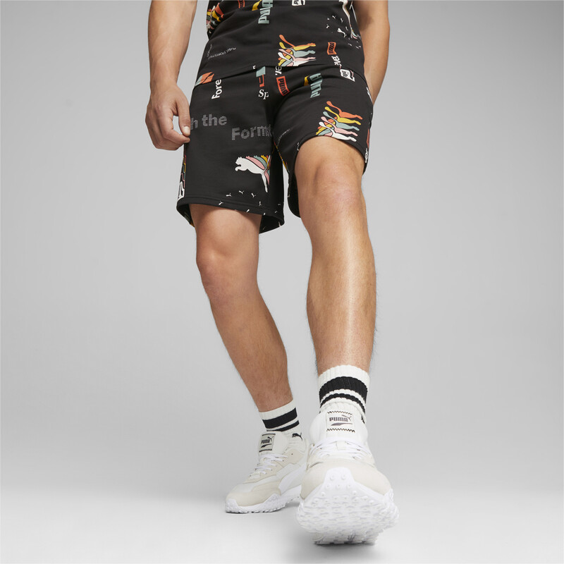 Men's PUMA CLASSICS BRAND LOVE Shorts in Black size S
