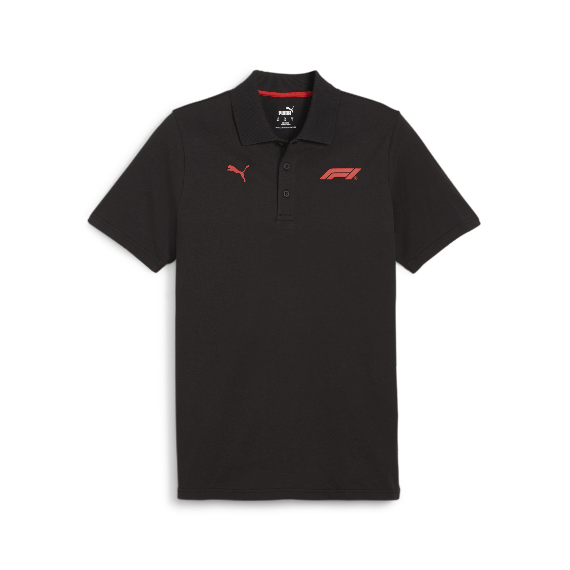 Men's Puma F1Â® ESS Logo's Motorsport Polo T-Shirt, Black T-Shirt, Size XXL T-Shirt, Clothing