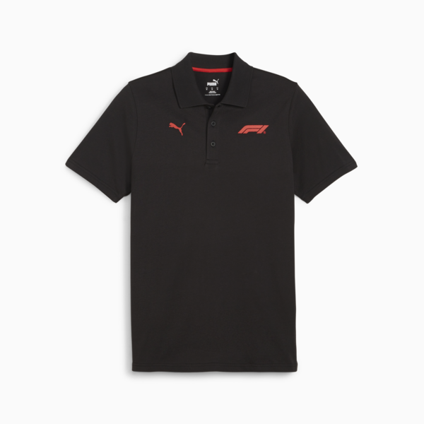 F1 ESS Logo Men's Motorsport Polo, PUMA Black, large-MEX