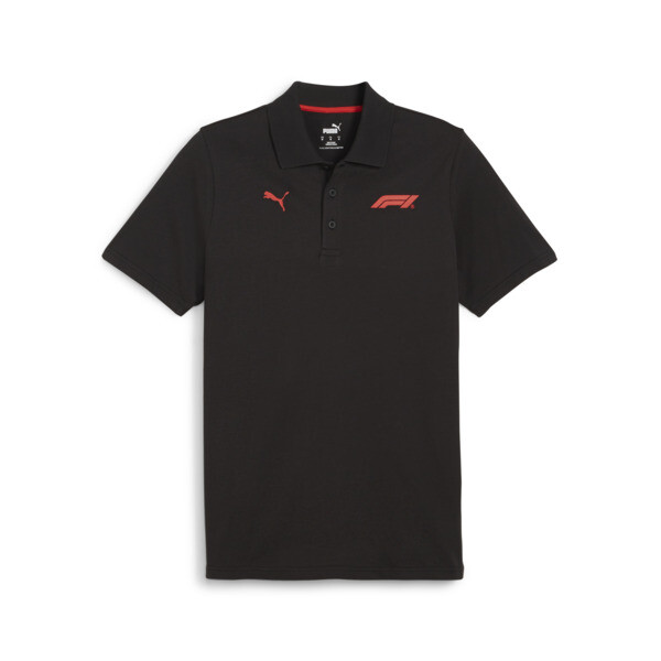 F1® ESS Logo Men's Motorsport Polo, PUMA Black, large-ZAF