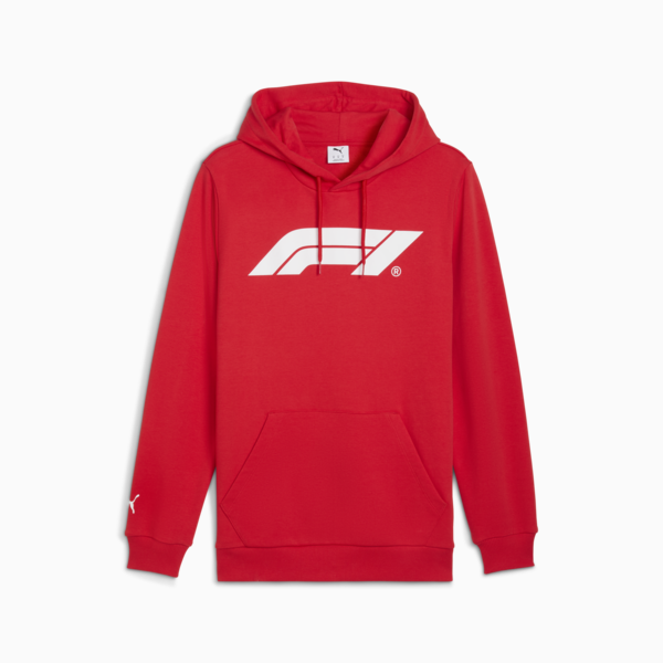 F1® Essentials Men's Motorsport Logo Hoodie, Pop Red, large-ZAF