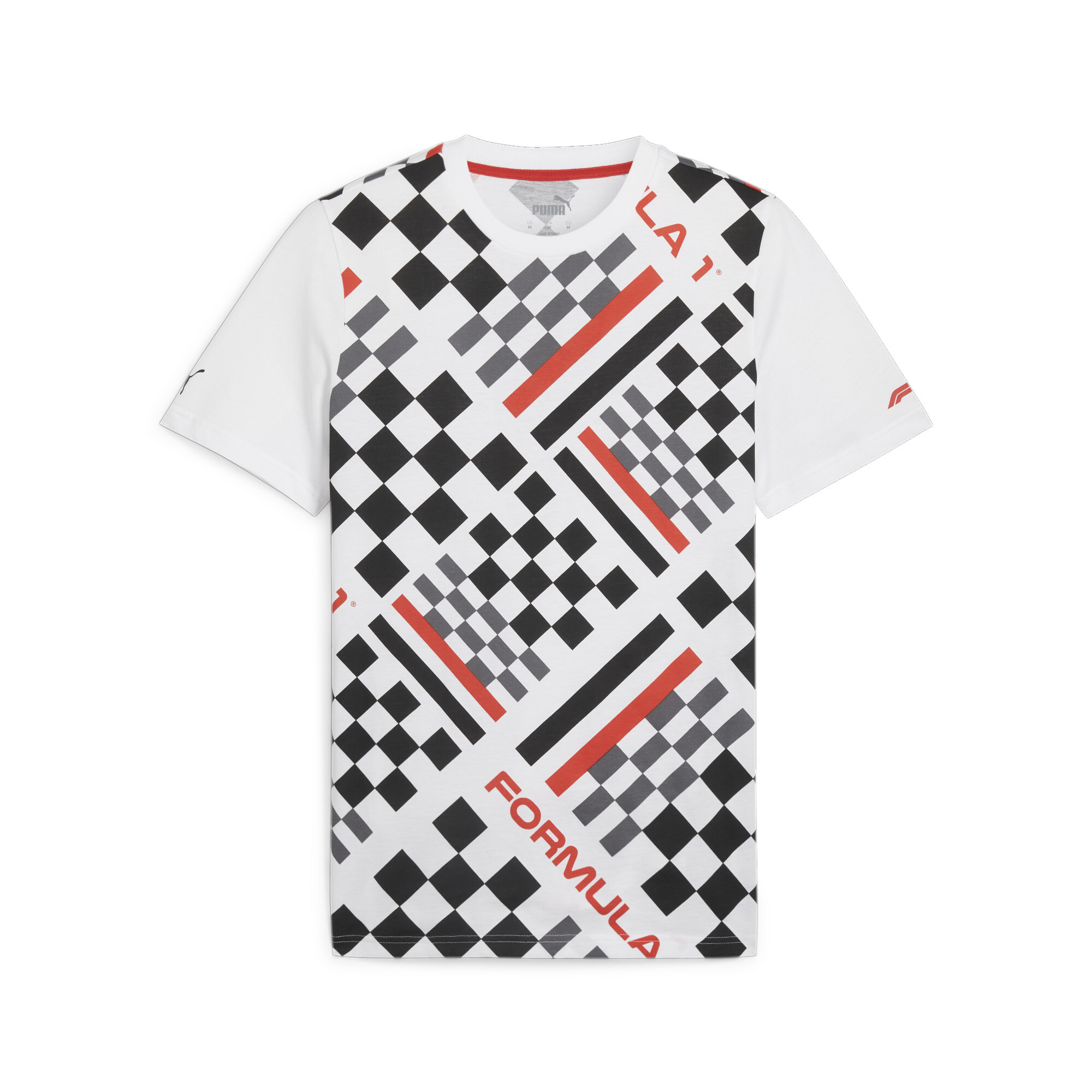 Men's Puma F1Â® ESS's Motorsport All-Over Print T-Shirt, White, Size XXL, Motorsport