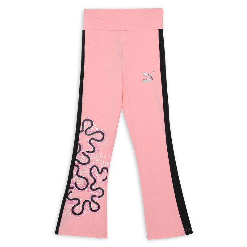 Kids PUMA T7 Flower Girl's Leggings in Pink size 7-8Y
