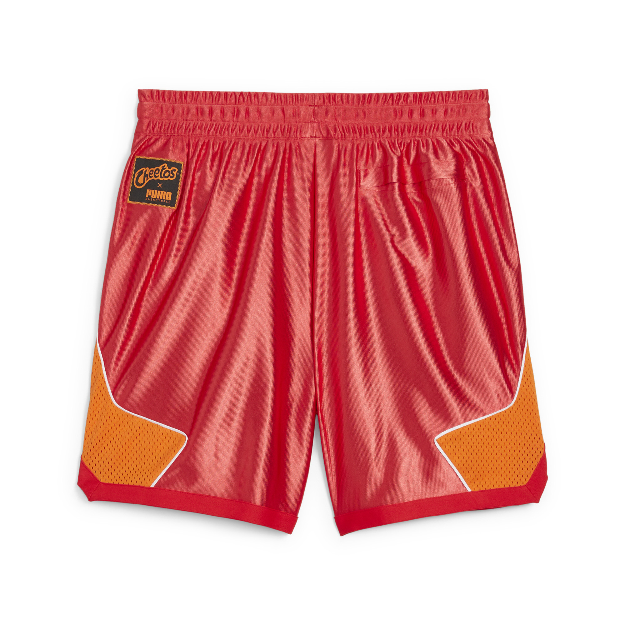 Men's PUMA HOOPS X CHEETOS Shorts In Red, Size Large, Polyester