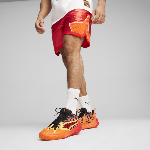 Shorts PUMA HOOPS x CHEETOS, For All Time Red-Rickie Orange, large-ARG