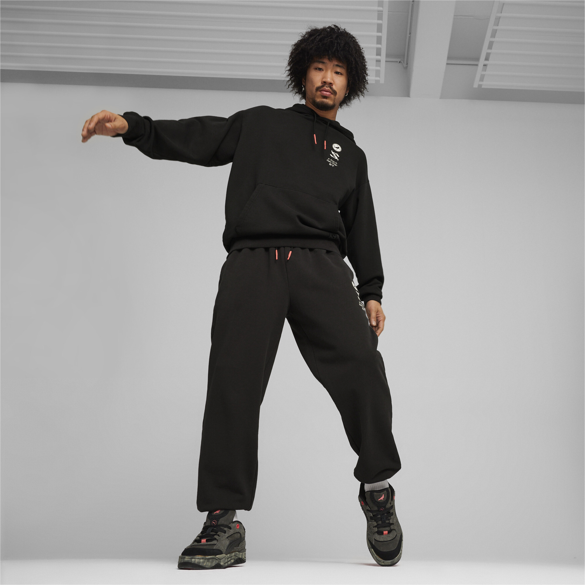 Men's Puma X STAPLE Track Pants, Black, Size XL, Clothing