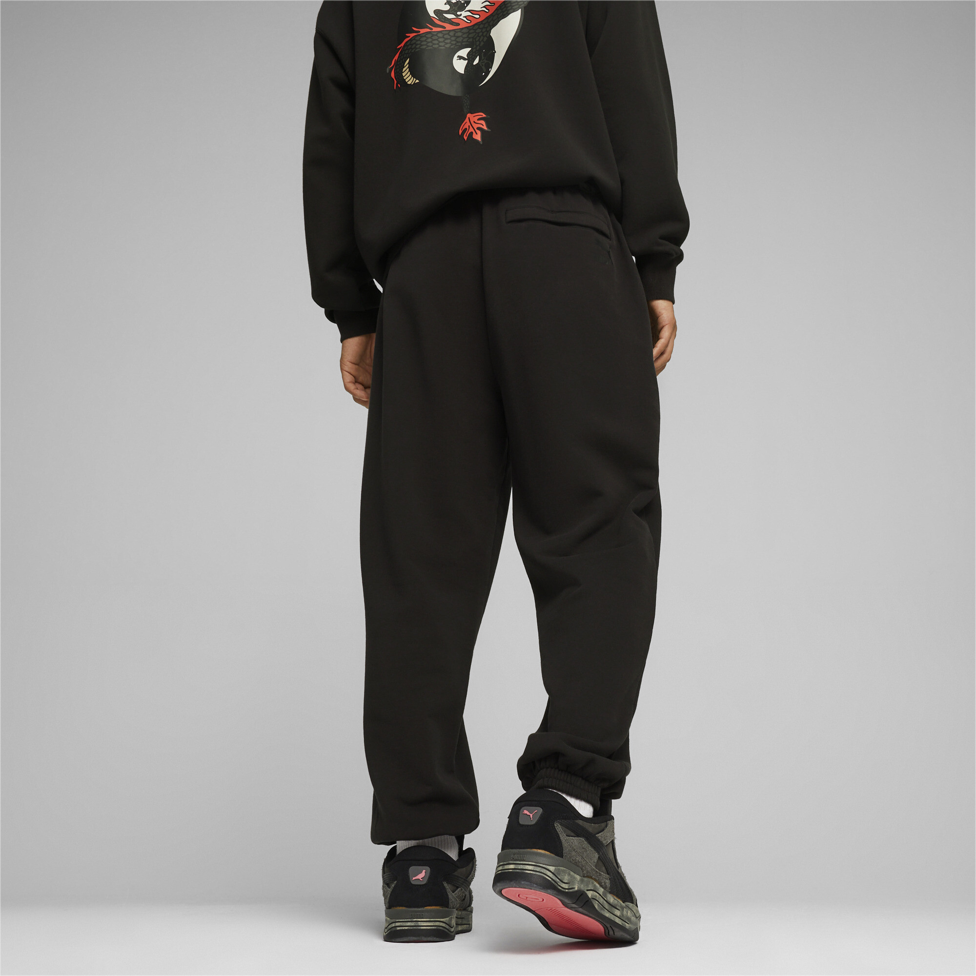 Men's Puma X STAPLE Track Pants, Black, Size L, Clothing