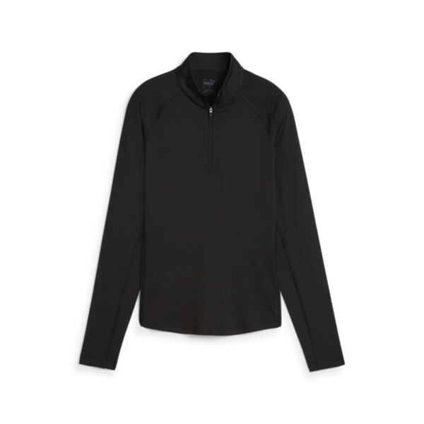 You V Solid Women s Golf 1 4 Zip Pullover black PUMA