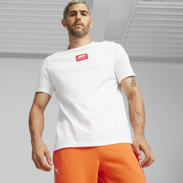 F1® ESS Men's Motorsport Logo Tee +, PUMA White, large-ZAF