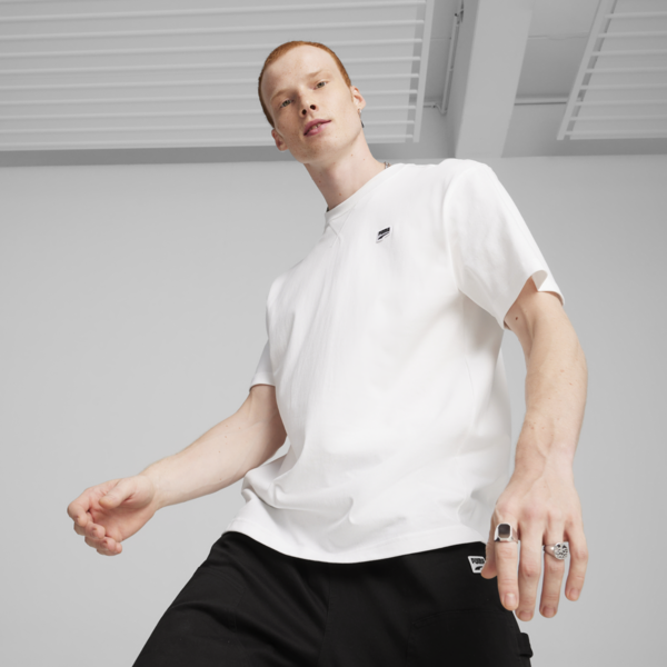 Playera para hombre DOWNTOWN Badge, PUMA White, large-MEX