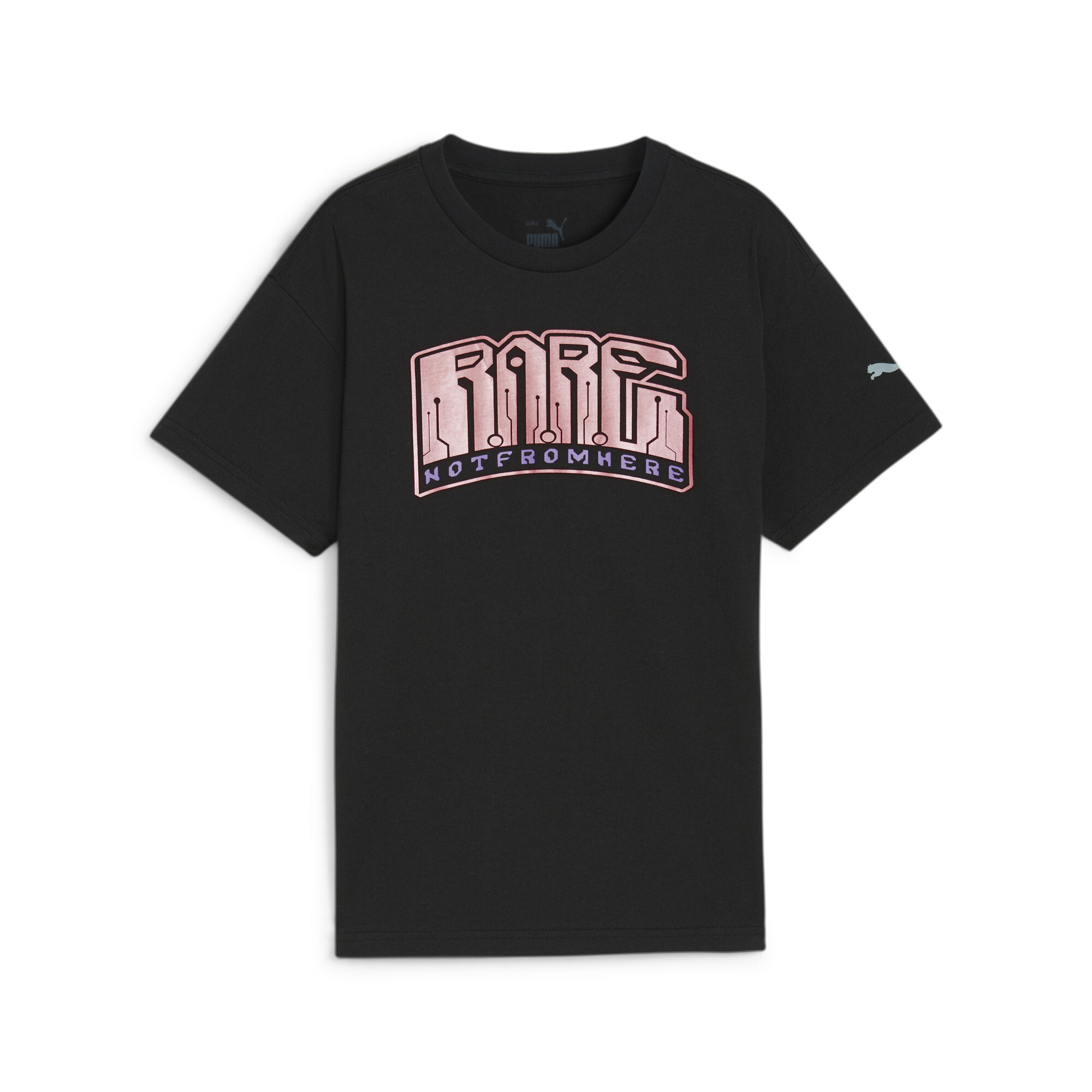 Puma MELO IRIDESCENT Boys' T-Shirt, Black, Size 9-10Y, Age