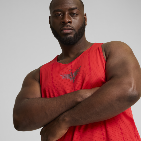 Musculosa de basketball Melo Alwayz On para hombre, For All Time Red, large-ARG