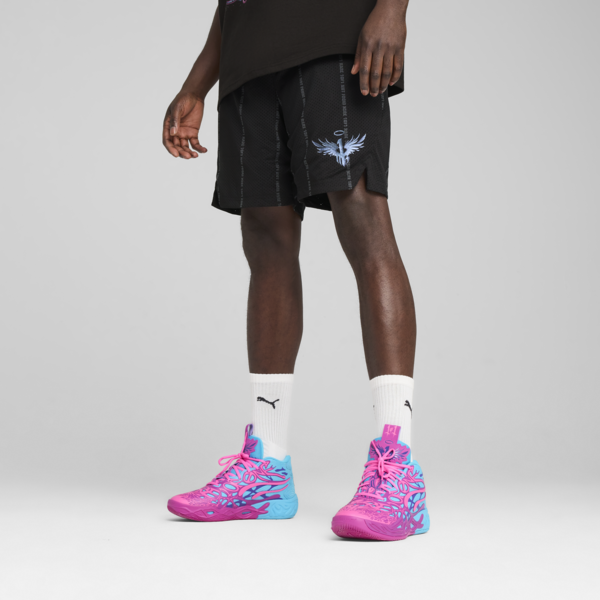 Shorts de basketball Melo Alwayz On para hombre, PUMA Black, large-ARG