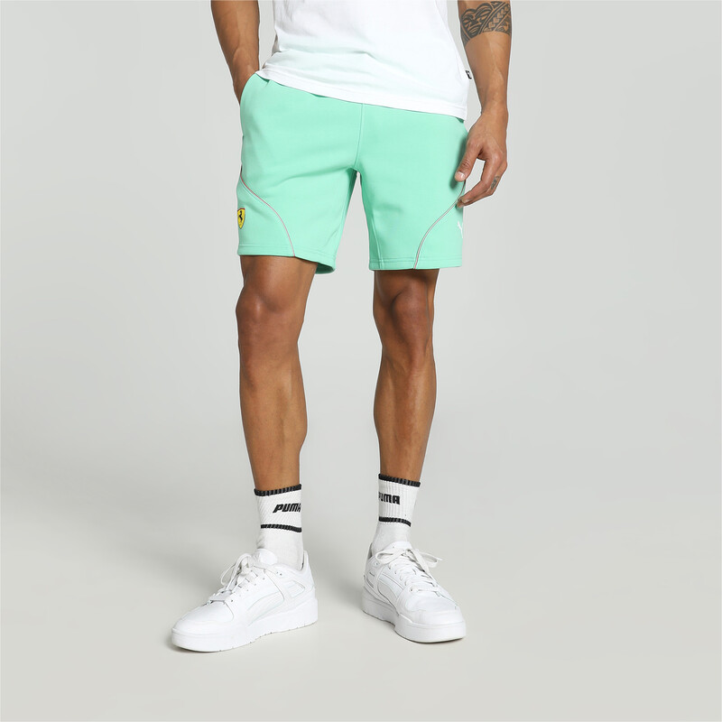 Men's PUMA Scuderia Ferrari Motorsport Race Shorts in Gray/Green size M
