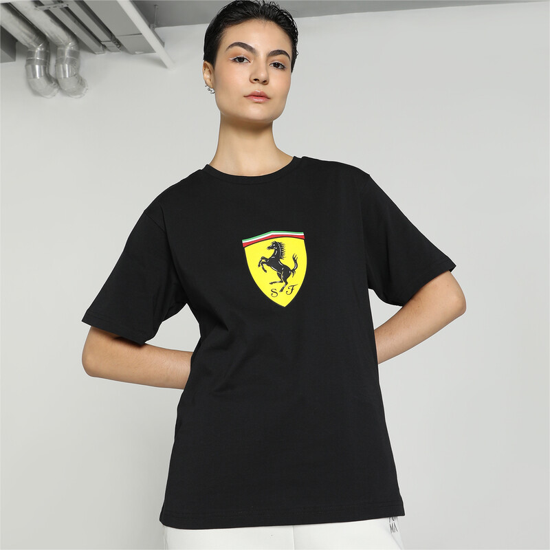 Women's PUMA Scuderia Ferrari Graphic Relaxed Fit T-shirt in Black size XL