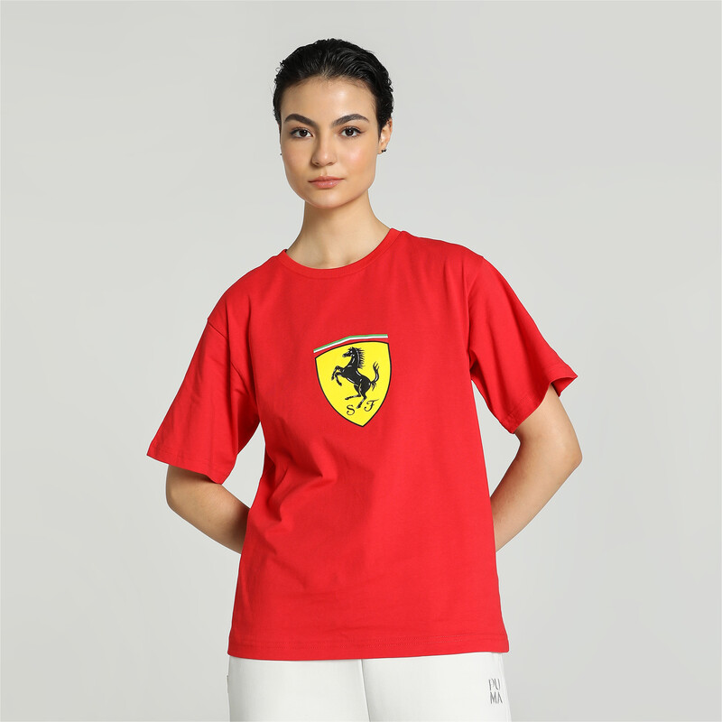 Women's PUMA Scuderia Ferrari Graphic Relaxed Fit T-shirt in Red size M