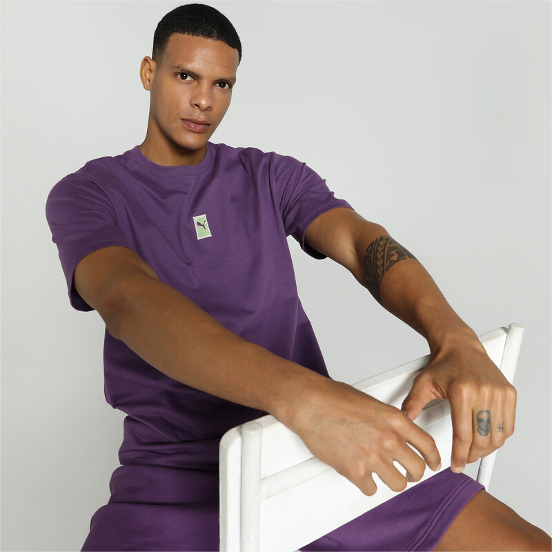 Men's PUMA X HARRDY SANDHU Relaxed Fit T-shirt in Crushed Berry size L
