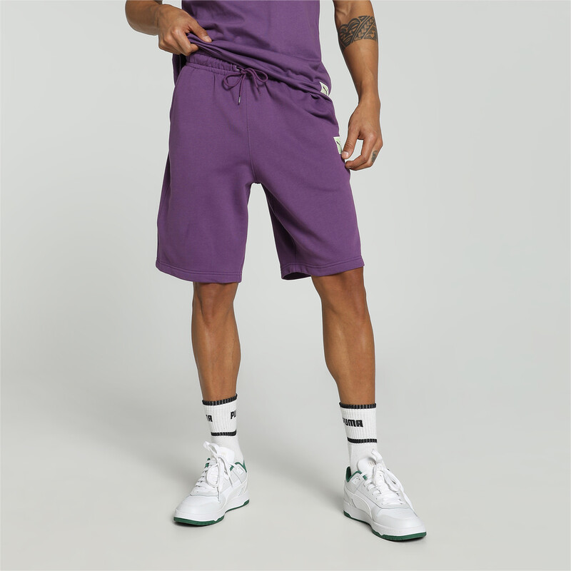 Men's PUMA X HARRDY SANDHU Relaxed Fit Shorts in Crushed Berry size L