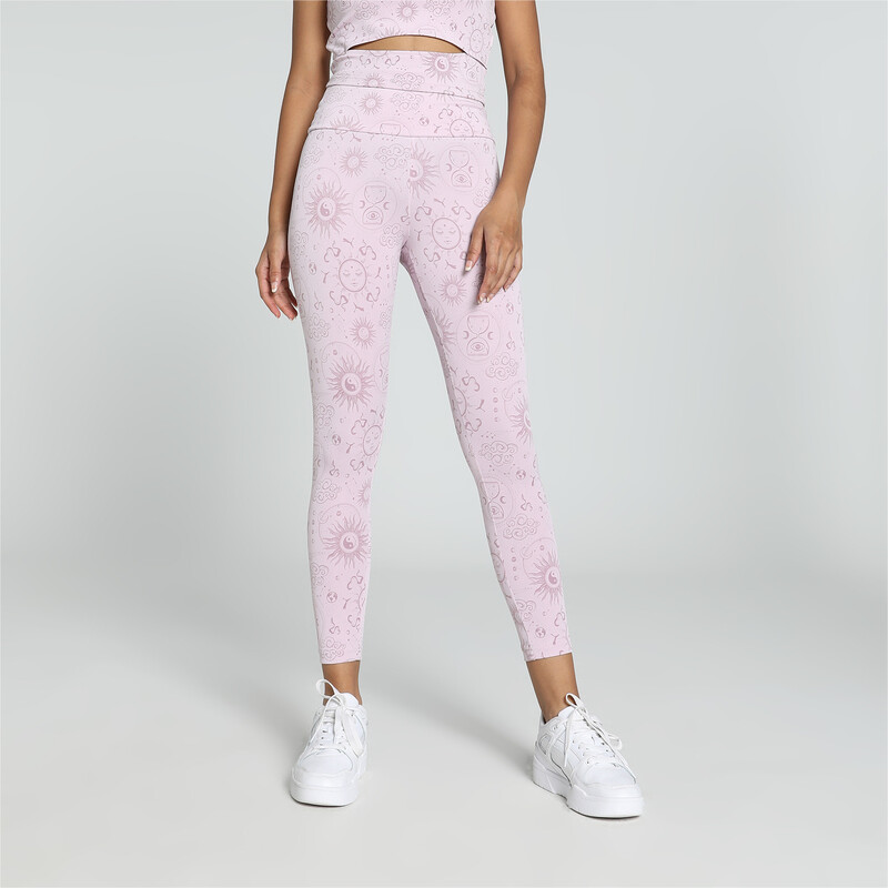 Women's PUMA Classics Printed Leggings in Gray size M