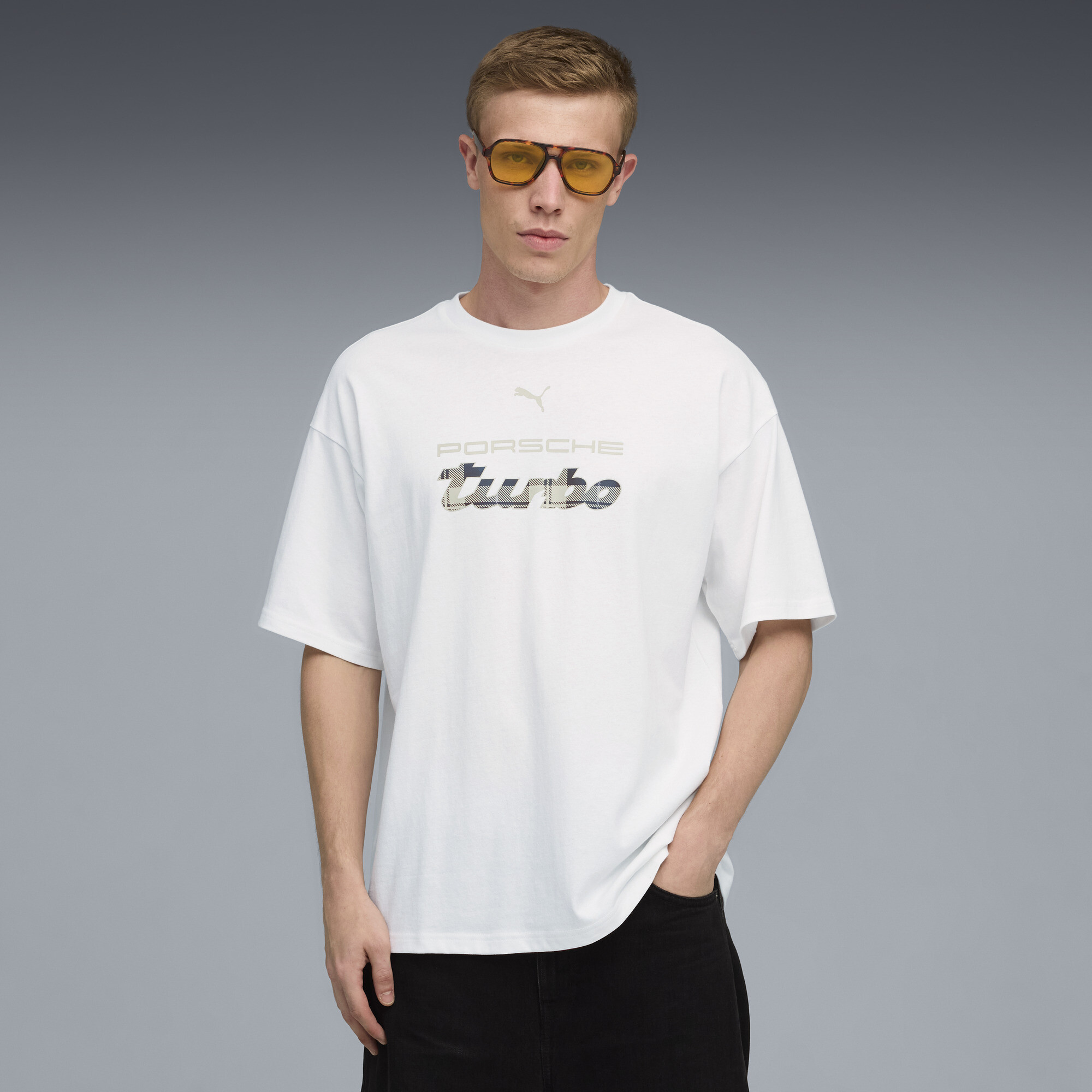 Puma Porsche Legacy Statement Logo Men's T-shirt In White